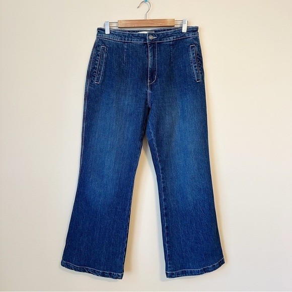 KanCan Wide Leg Flare High Waist Blue Jeans - Size 28 - Picture 1 of 12